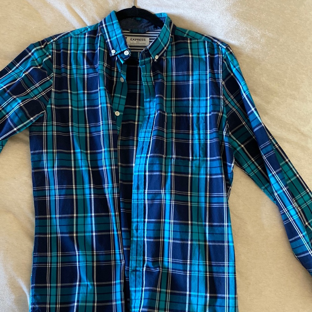 Express dress casual button up shirt